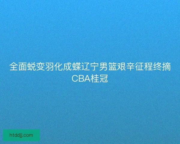全面蜕变羽化成蝶辽宁男篮艰辛征程终摘CBA桂冠